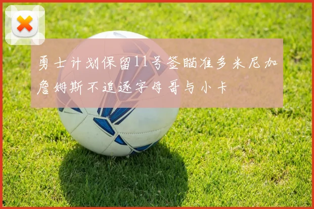 勇士计划保留11号签瞄准多米尼加詹姆斯不追逐字母哥与小卡